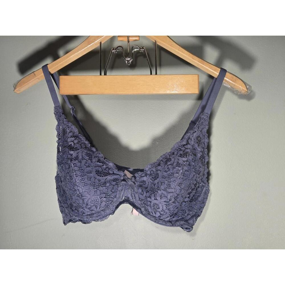 VICTORIA'S SECRET BLUE BODY BY VICTORIA LINED DEMI -UNDERWIRE -  36C - PRE-OWNED